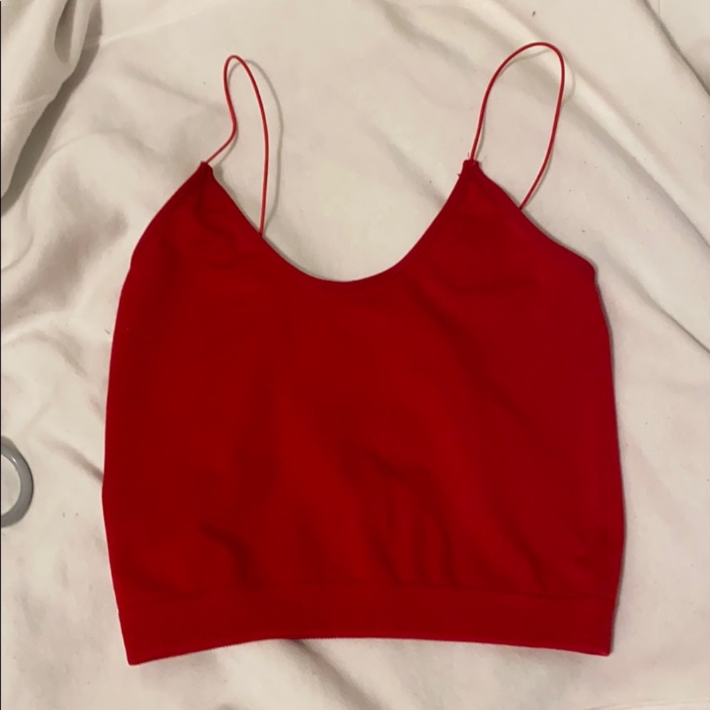 red spaghetti strap